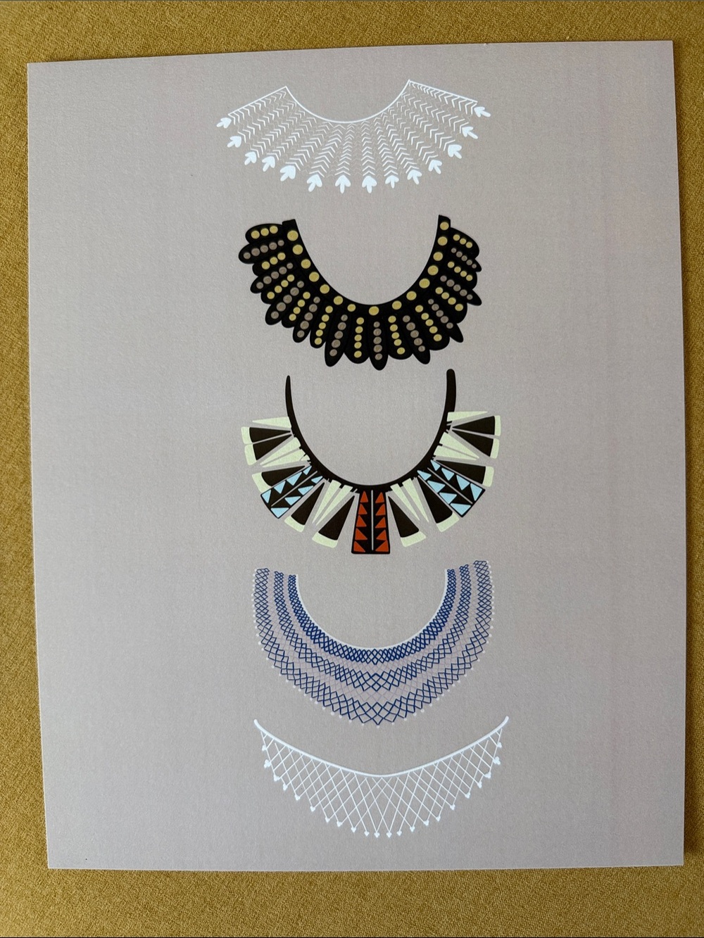 RBG Collars Wall Art Print